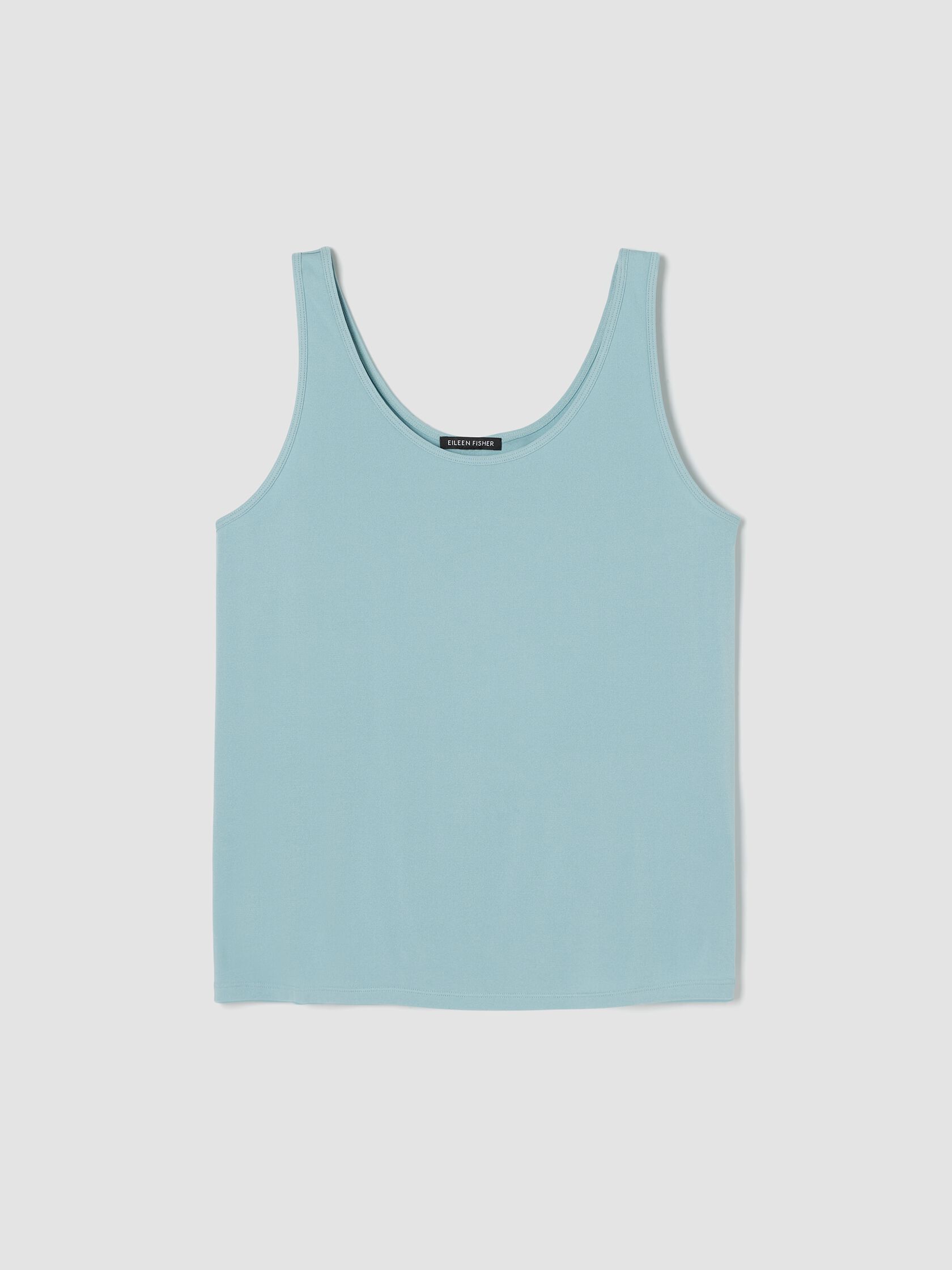 Stretch Silk Jersey Scoop Neck Tank
