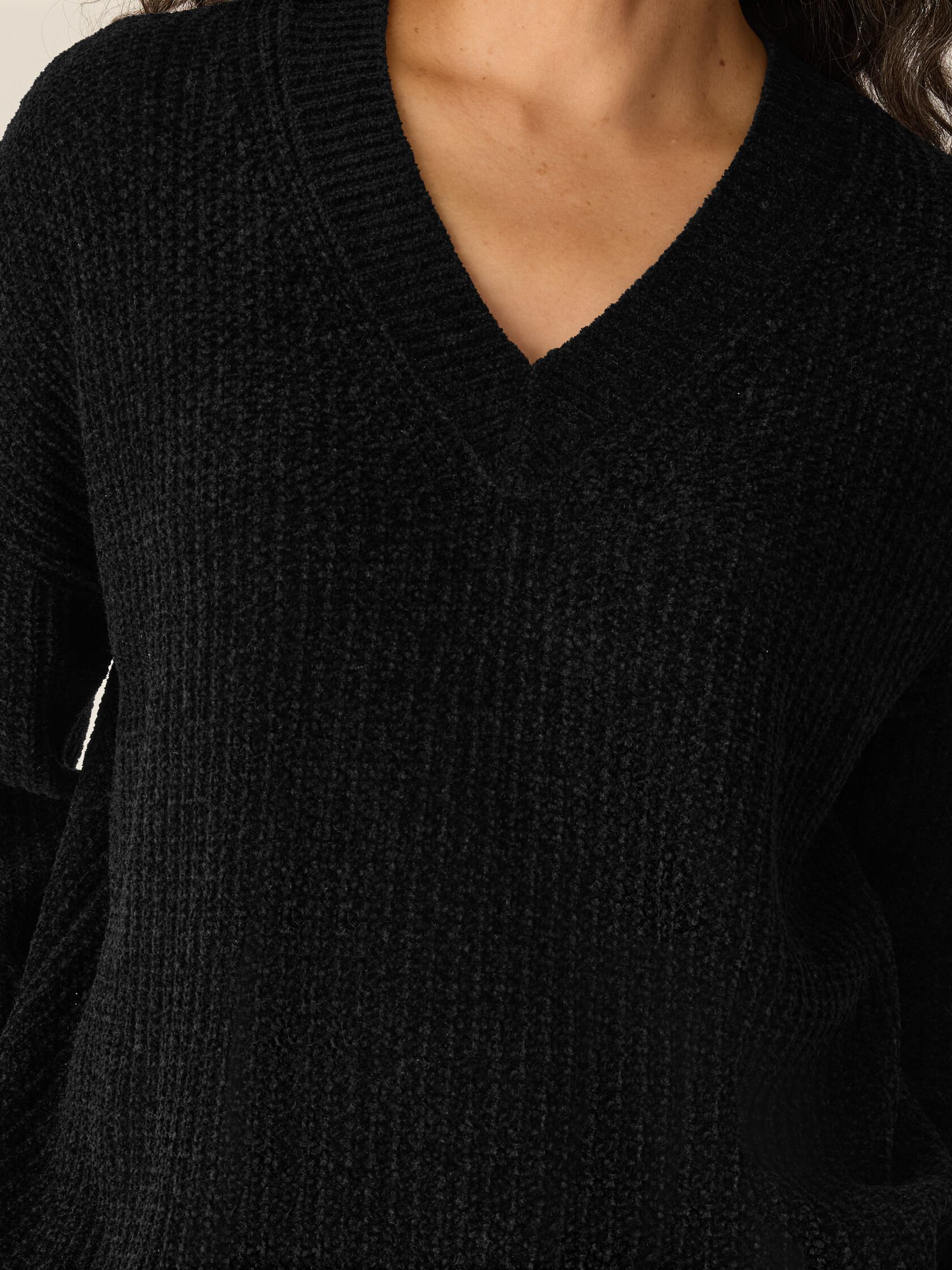 Chenille Blend V-Neck Top