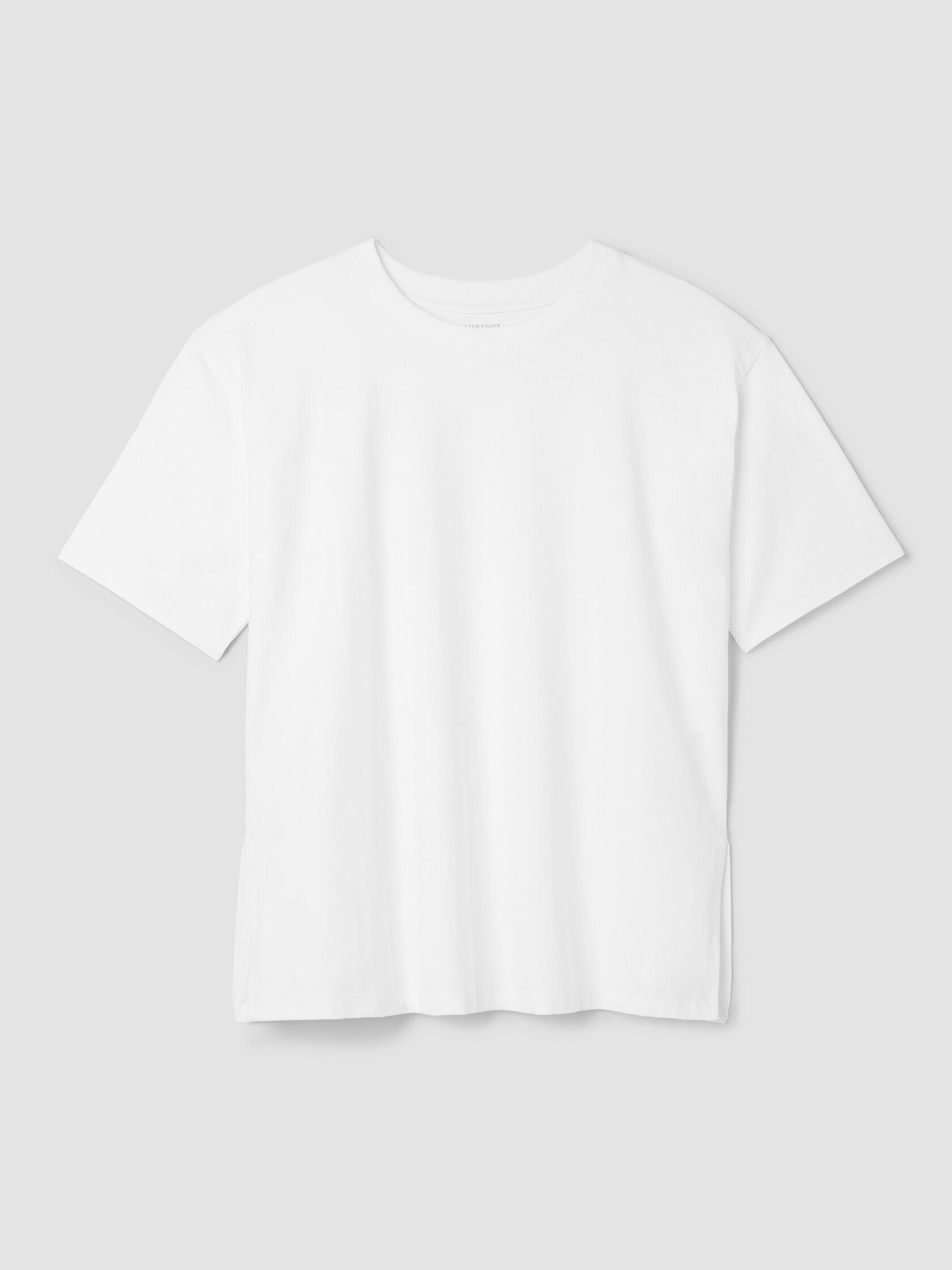 Pima Cotton Stretch Jersey Crew Neck Long Top