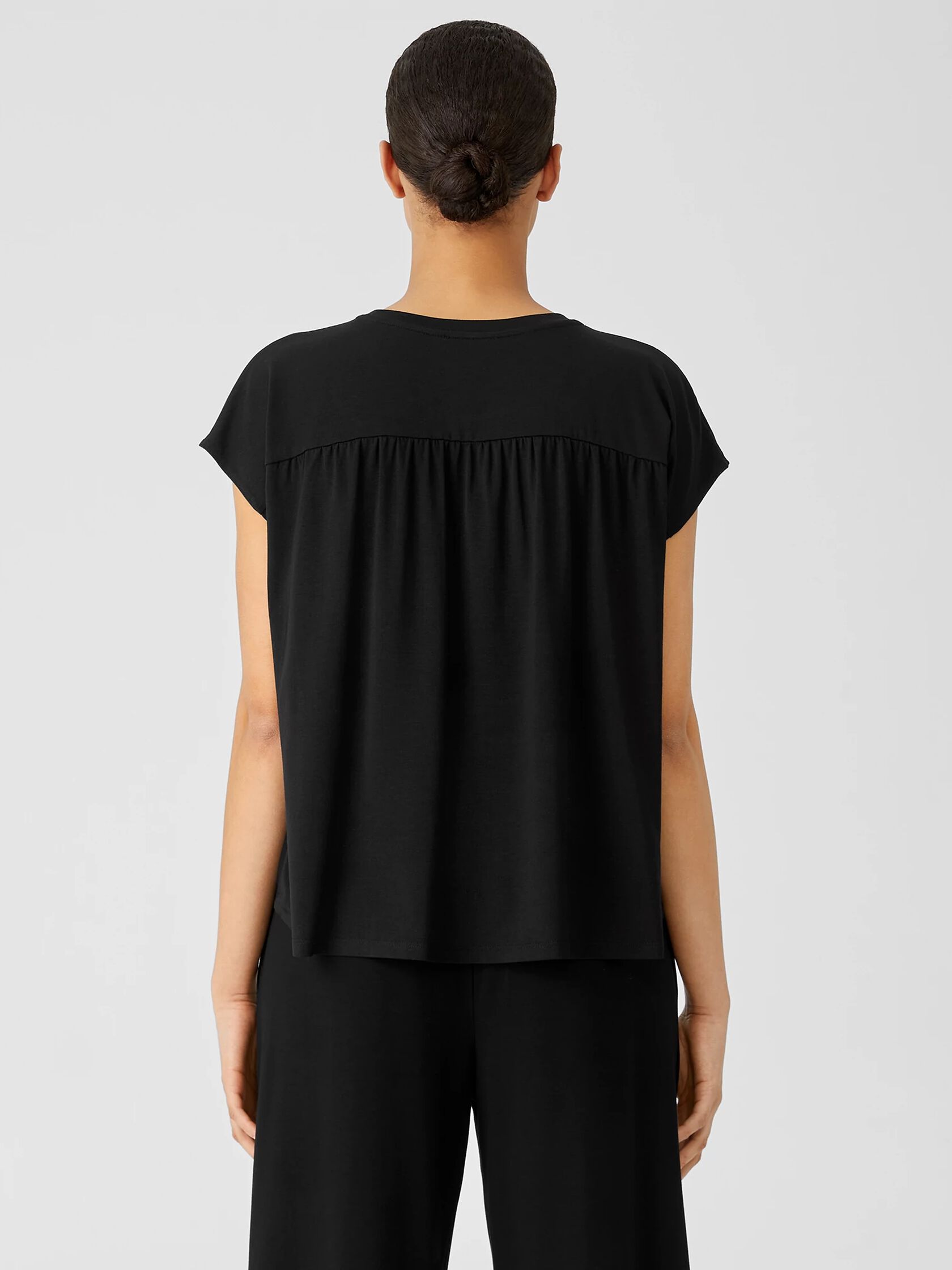 Fine Jersey Shirred-Back Top