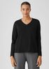 Organic Pima Cotton Jersey V-Neck Top