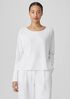 Organic Linen Cotton Jewel Neck Box-Top