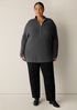 Cotton & Recycled Cashmere Half-Zip Top