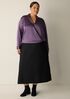 Stretch Silk Charmeuse Wrap Top