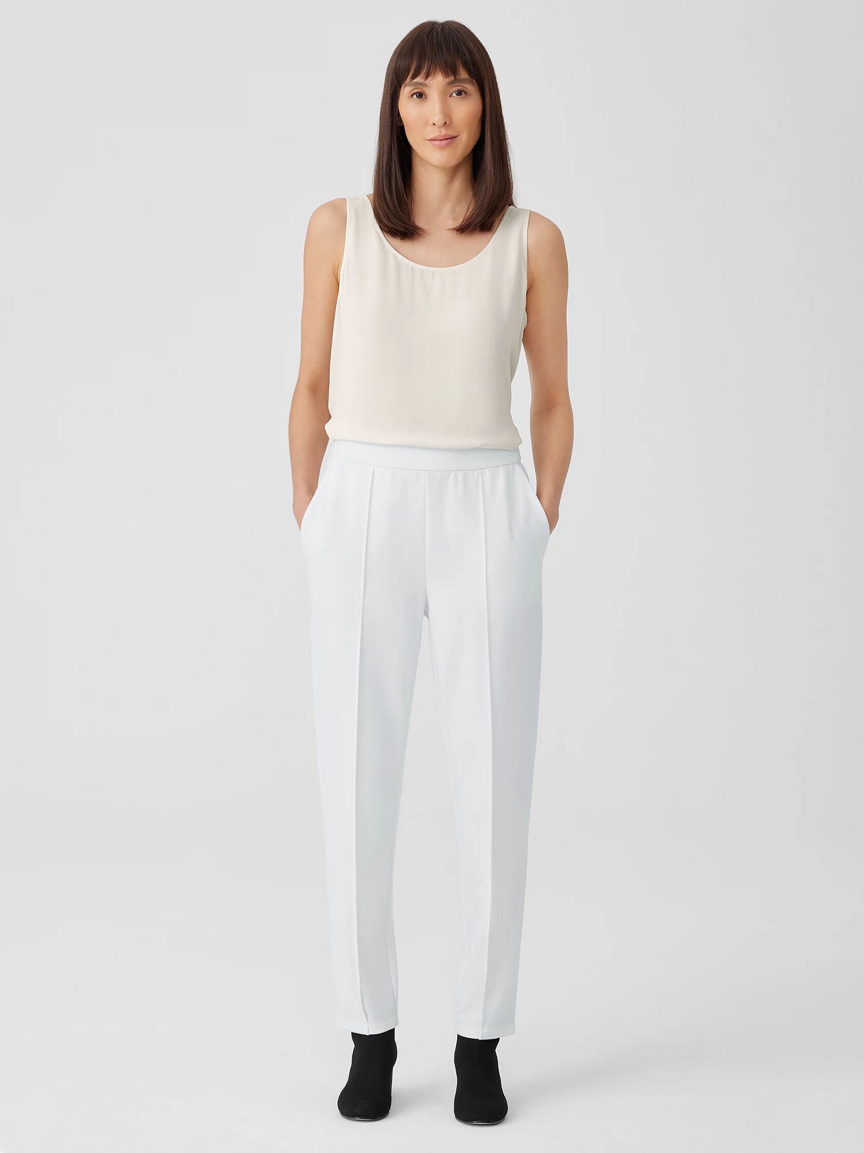 Washable Flex Ponte Pintuck Pant