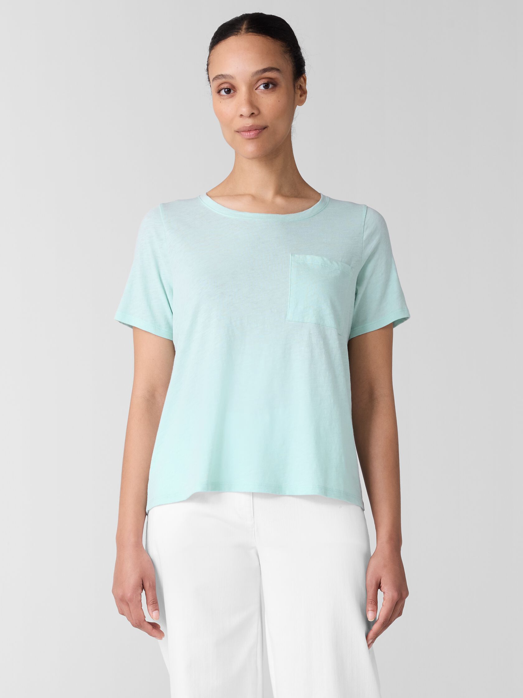 Organic Cotton Slubby Jersey Pocket Tee