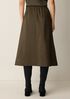 Quilted Silk A-Line Skirt
