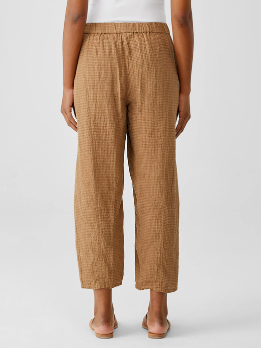 Puckered Organic Linen Lantern Pant