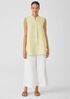 Garment-Dyed Organic Handkerchief Linen Sleeveless Shirt