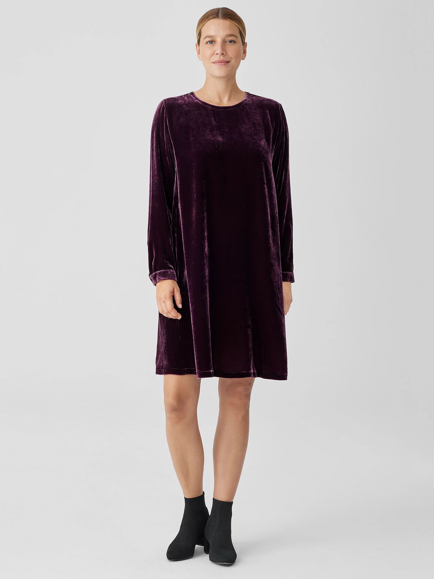 Velvet Crew Neck Dress