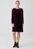 Velvet Crew Neck Dress