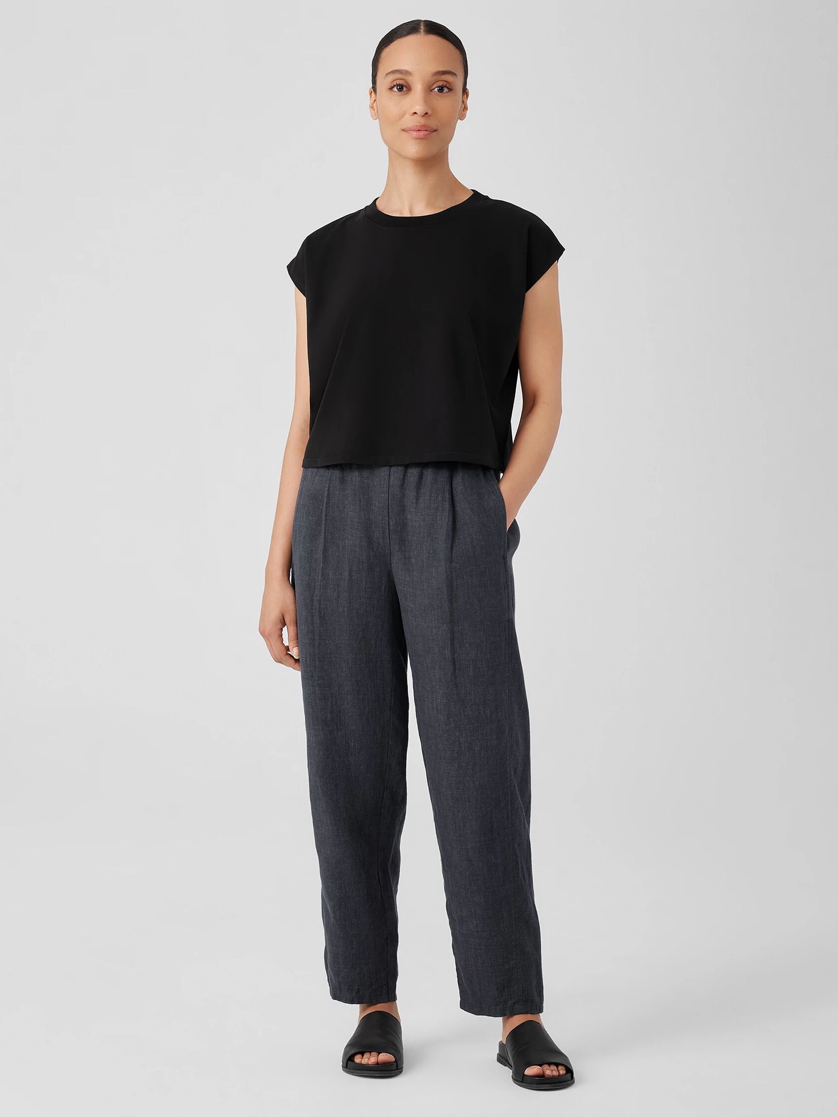 Pima Cotton Stretch Jersey Square Top