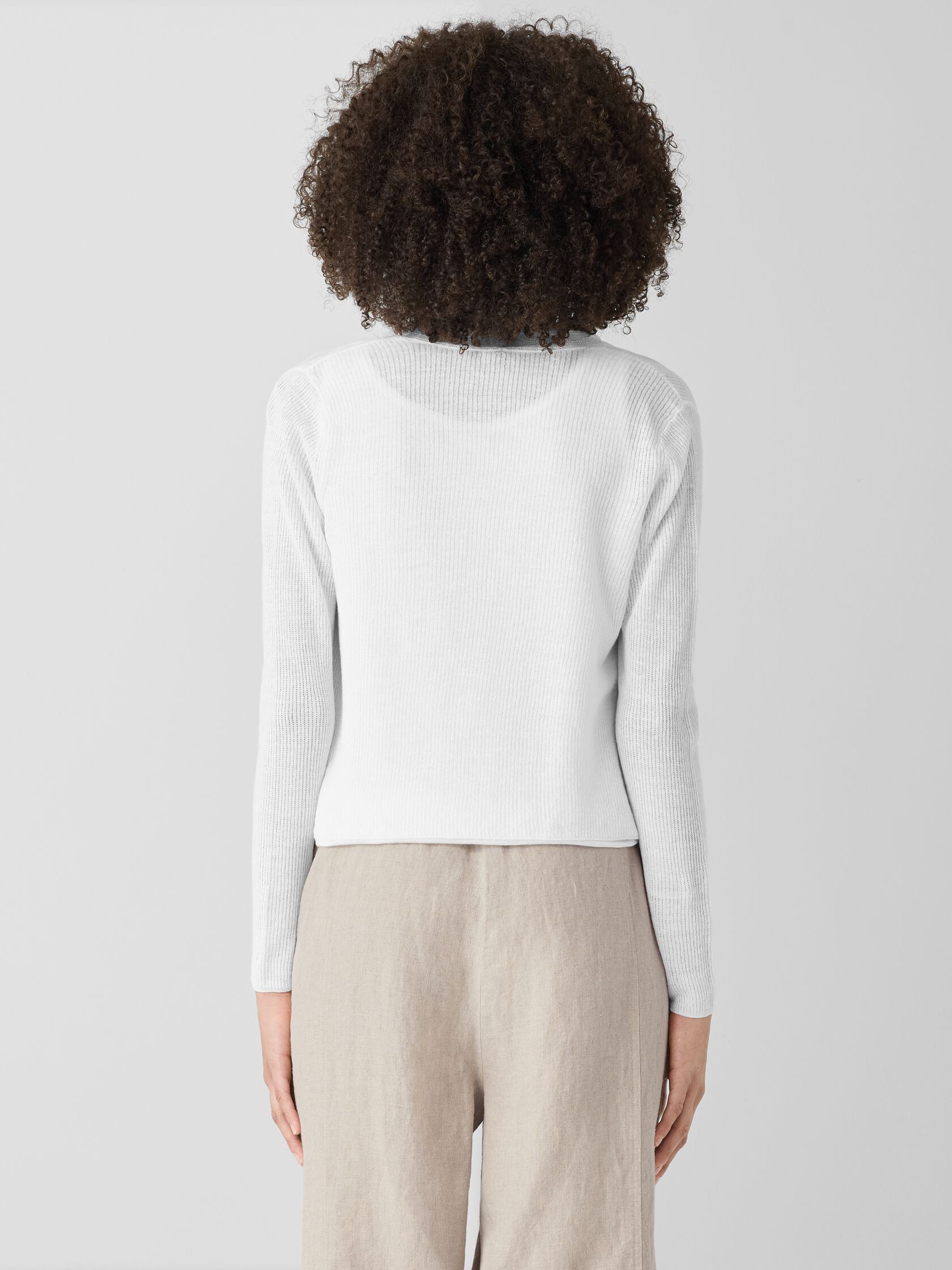 Organic Linen Cotton Cropped Cardigan