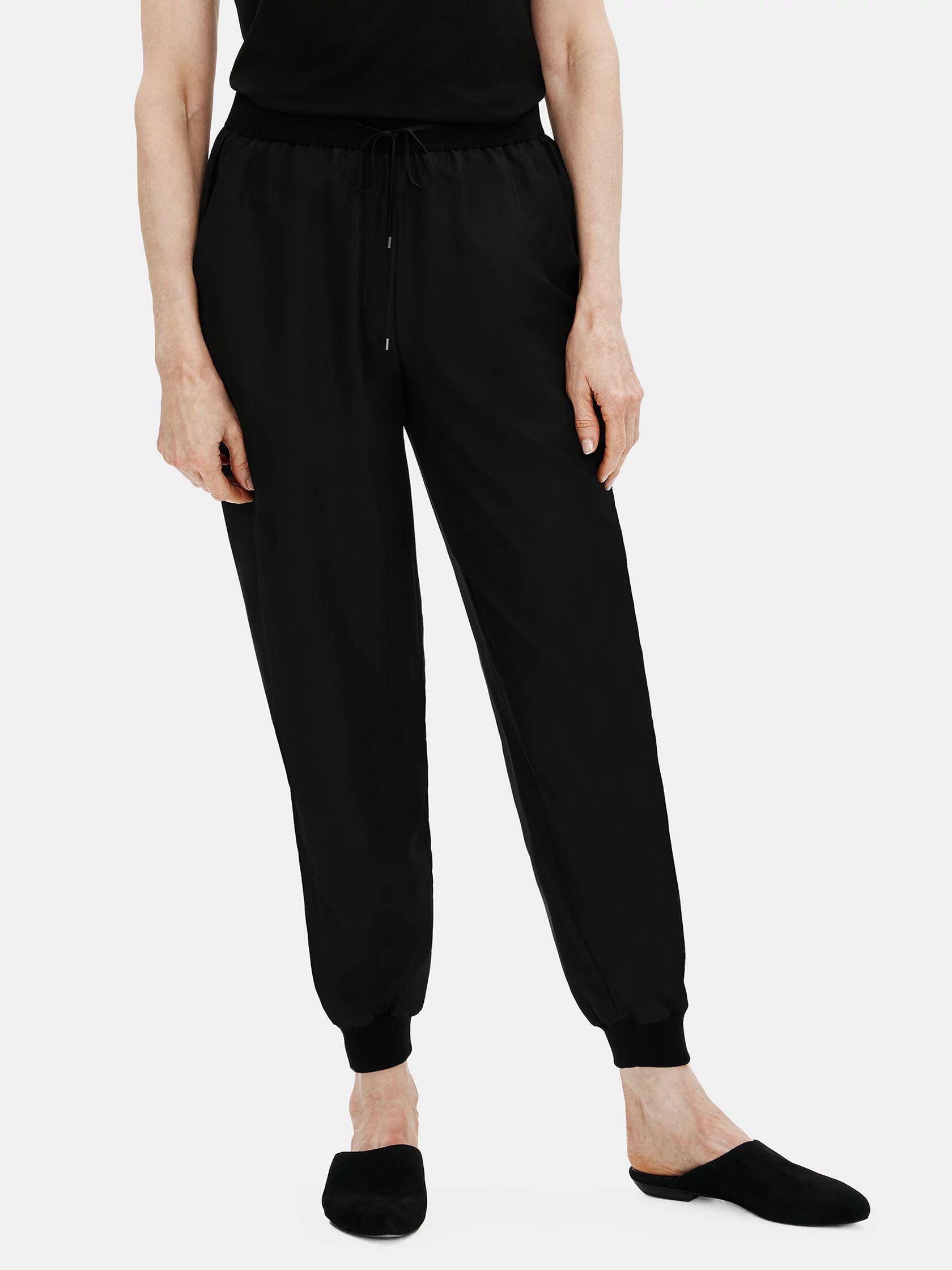 Smooth Silk Slouchy Ankle Pant