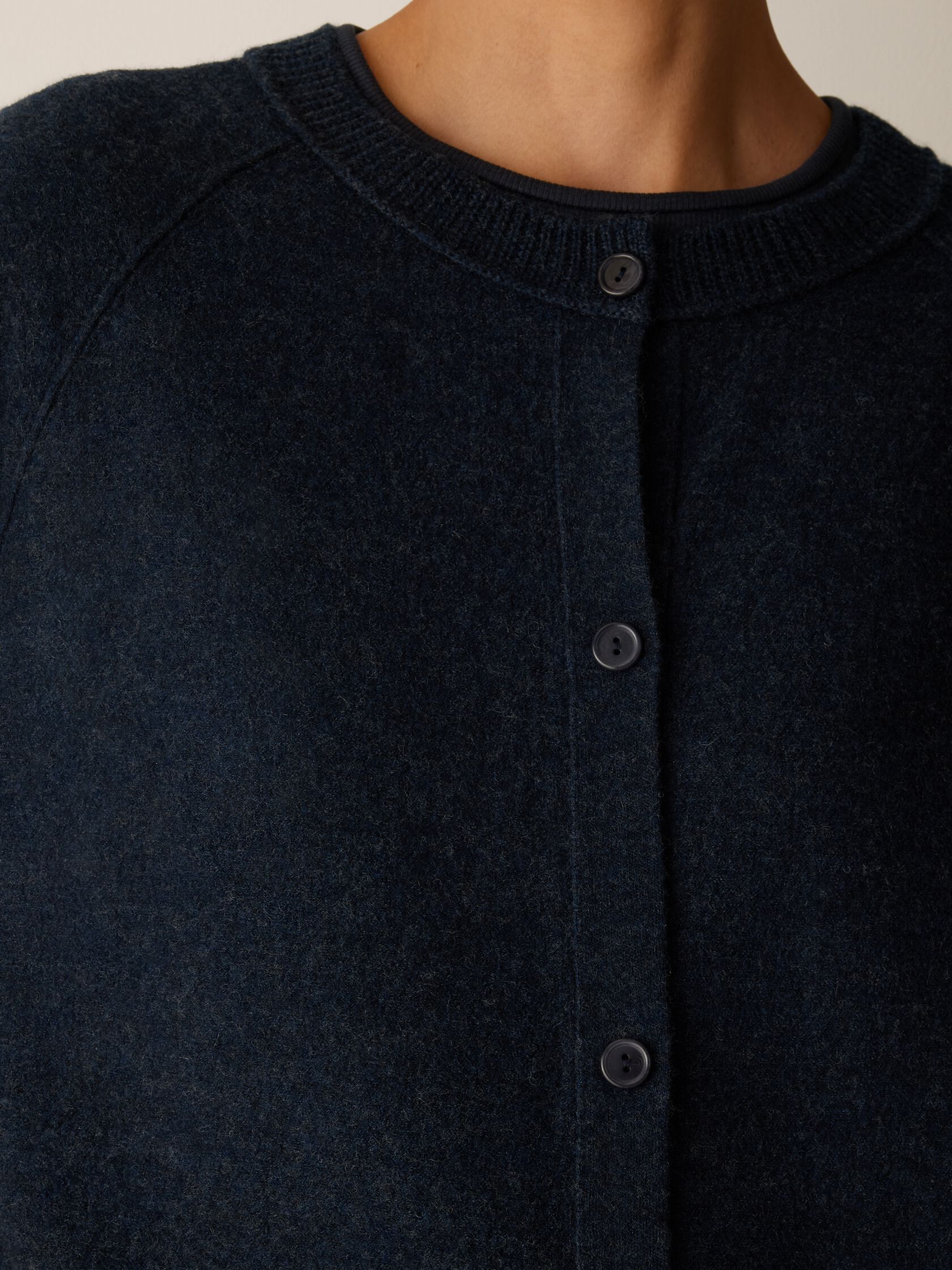 Fine Felted Wool Long Cardigan in Regenerative Wool