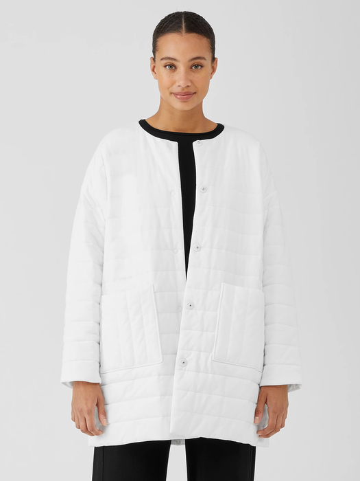 Traceable Cotton Jersey Quilted Jacket