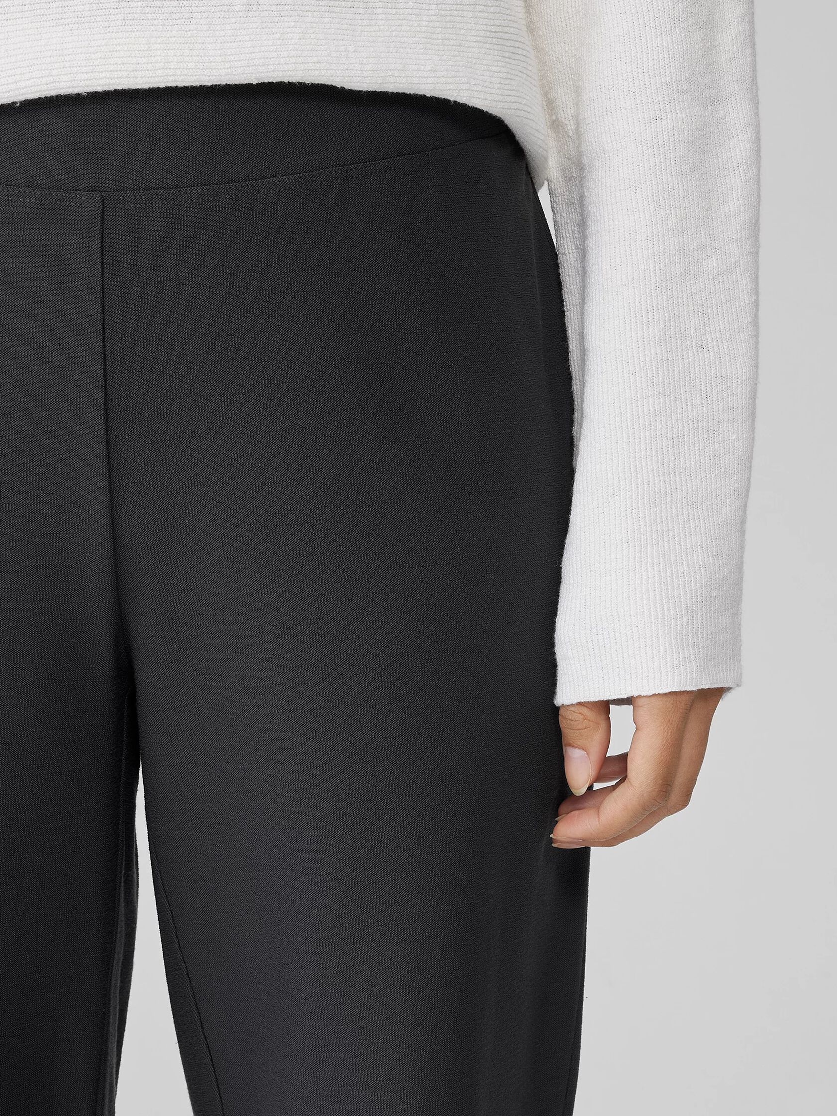 Washable Stretch Crepe Straight Pant