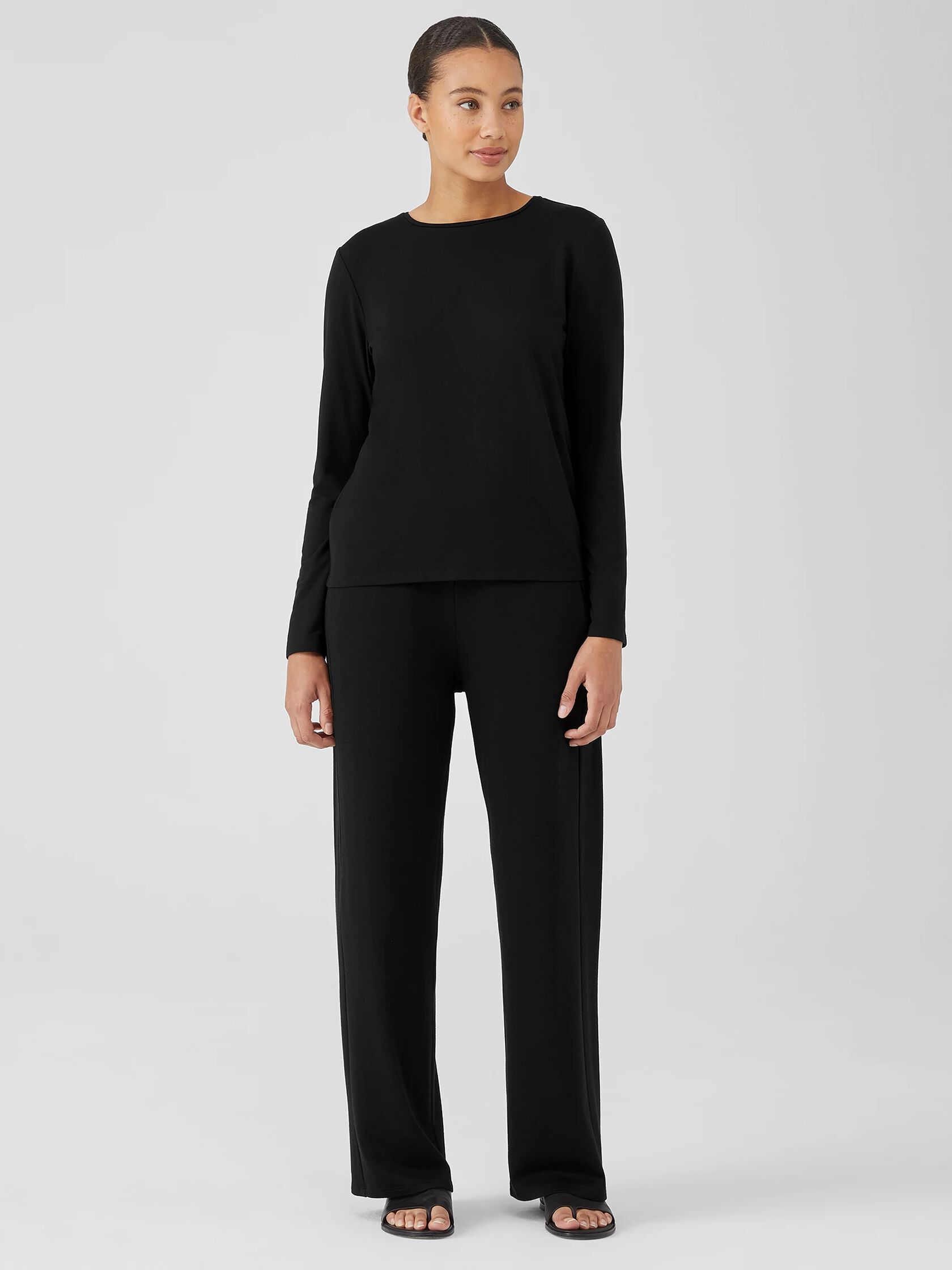 Fine Jersey Crew Neck Top