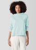 Garment-Dyed Terry Funnel Neck Top