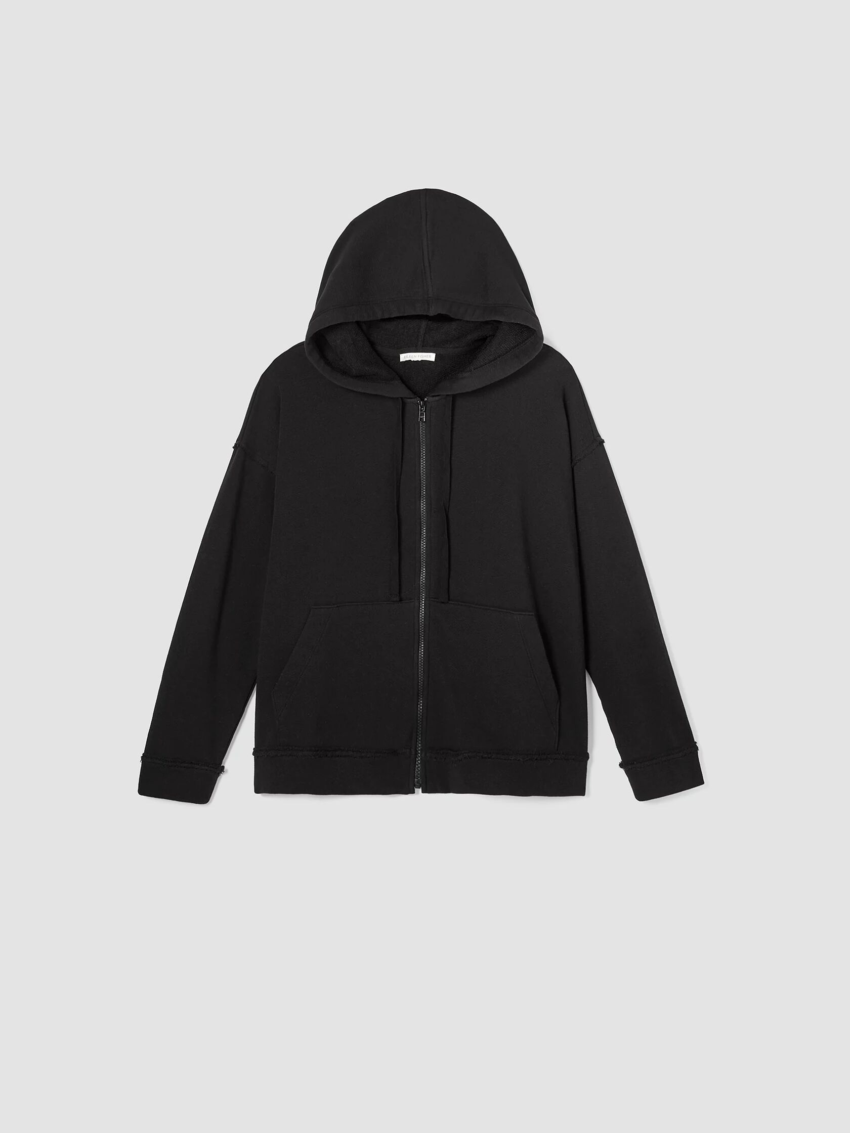 Lightweight Organic Cotton Terry Hooded Top