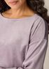 Cozy Velour Knit Bateau Neck Top