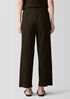 Textured Stretch Rib Wide-Leg Pant