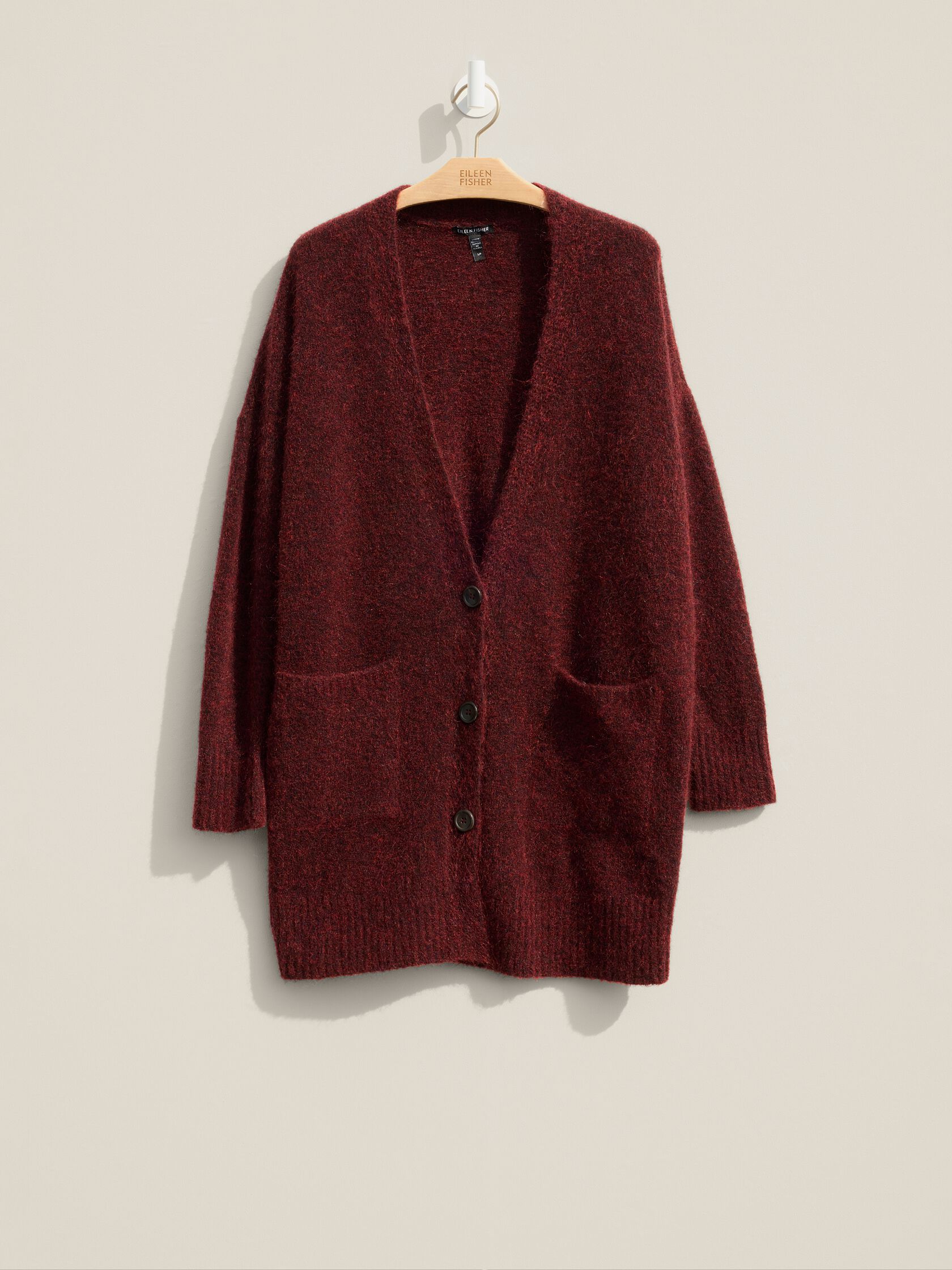 Renew Mohair Plush Melange Cardigan, S