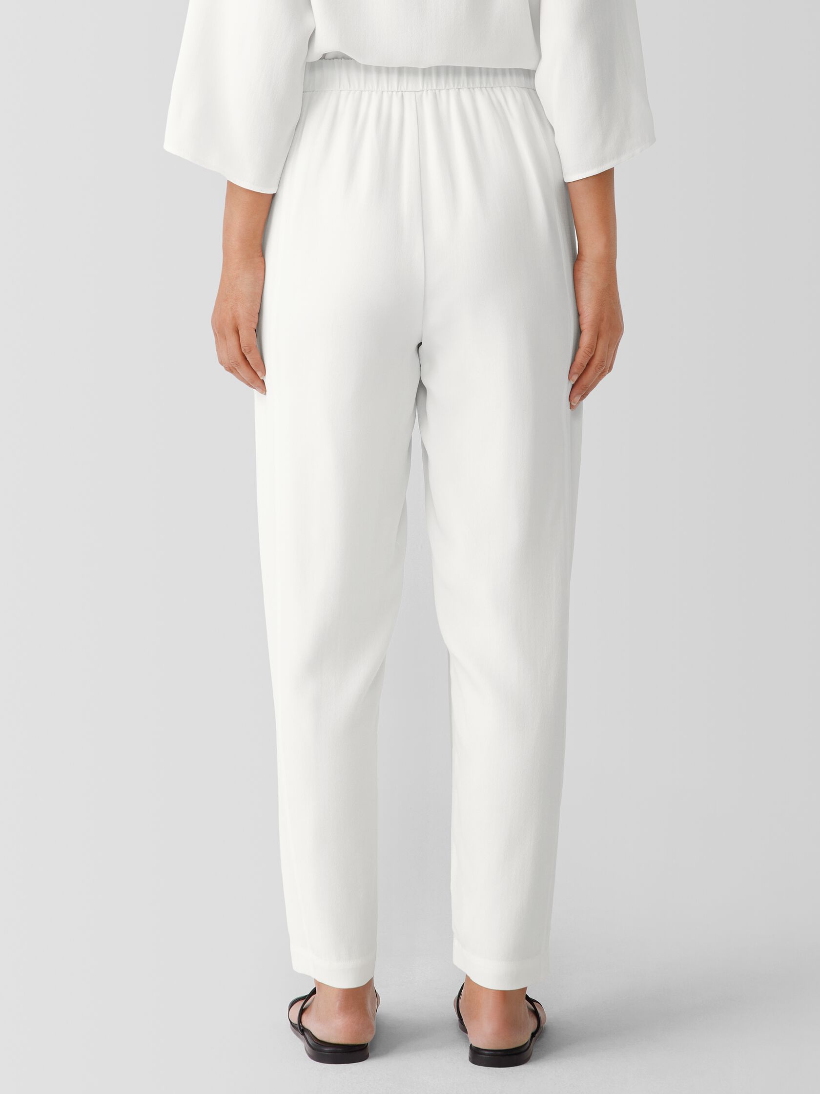 Silk Georgette Crepe Lantern Pant