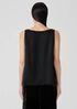 Sandwashed Cupro V-Neck Tank