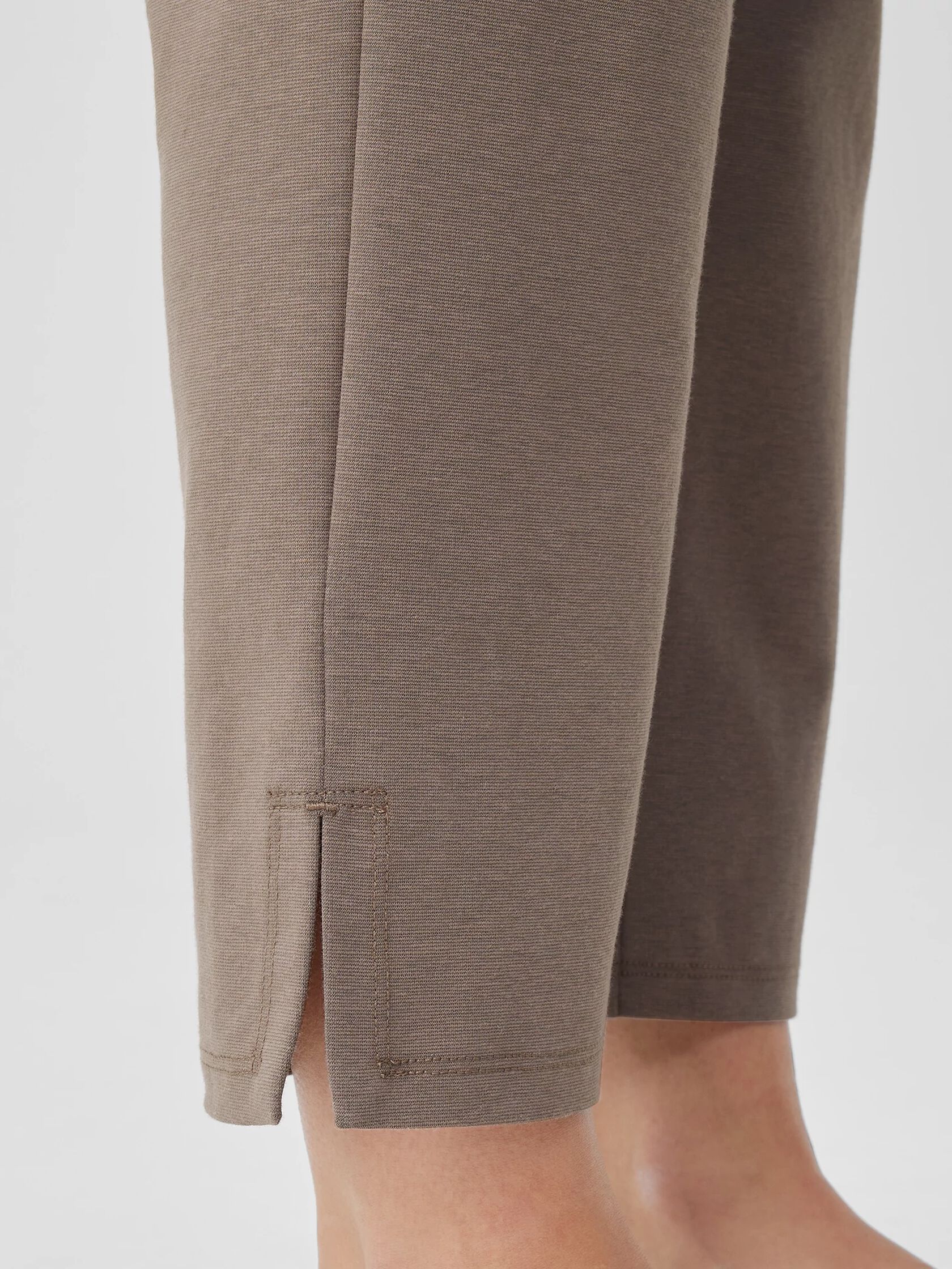 Cotton Blend Ponte Pant with Slits