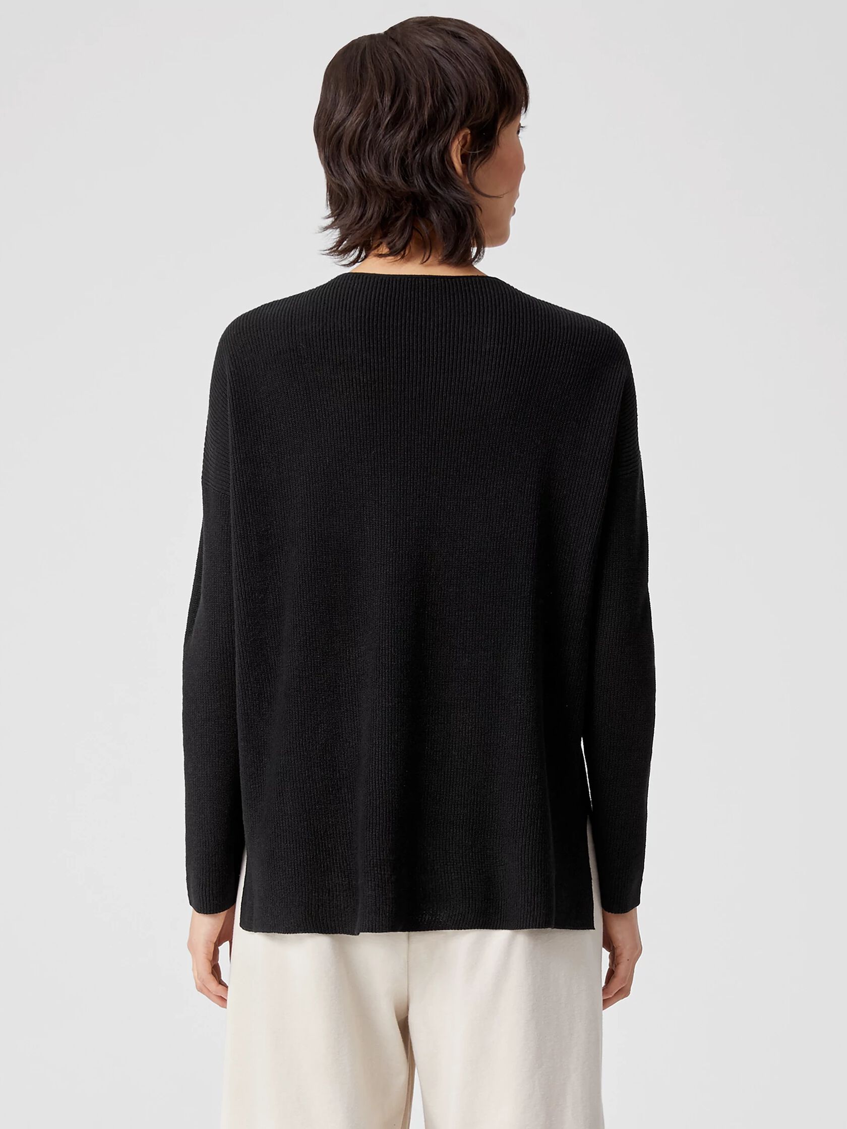 Organic Linen Cotton Crew Neck Box-Top