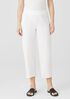 Washable Stretch Crepe Straight Pant with Yoke