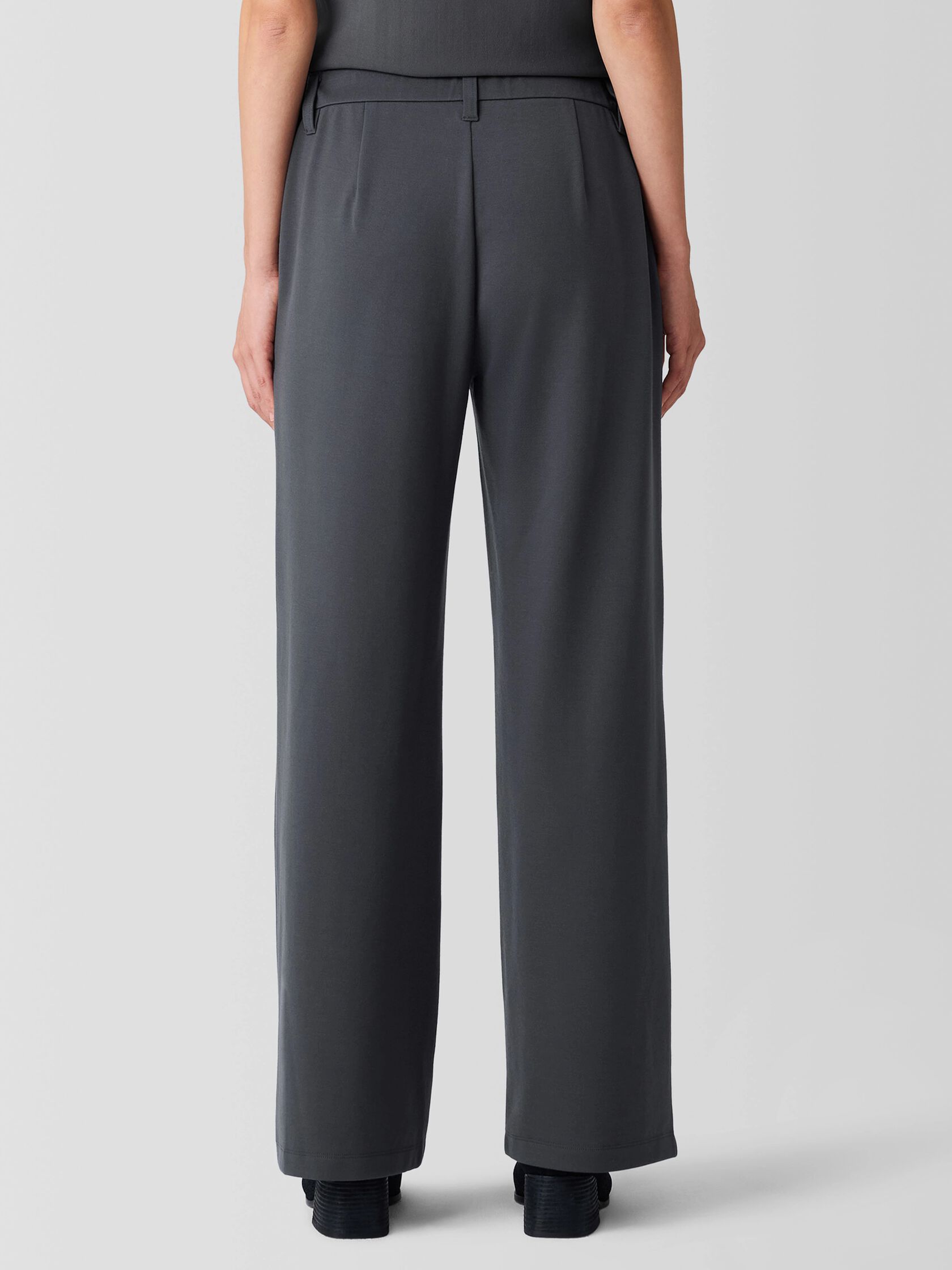 Washable Flex Ponte Wide Trouser Pant