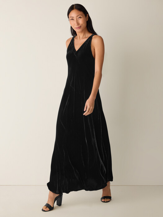 Velvet V-Neck Dress | EILEEN FISHER Velvet V-Neck Dress | EILEEN FISHER