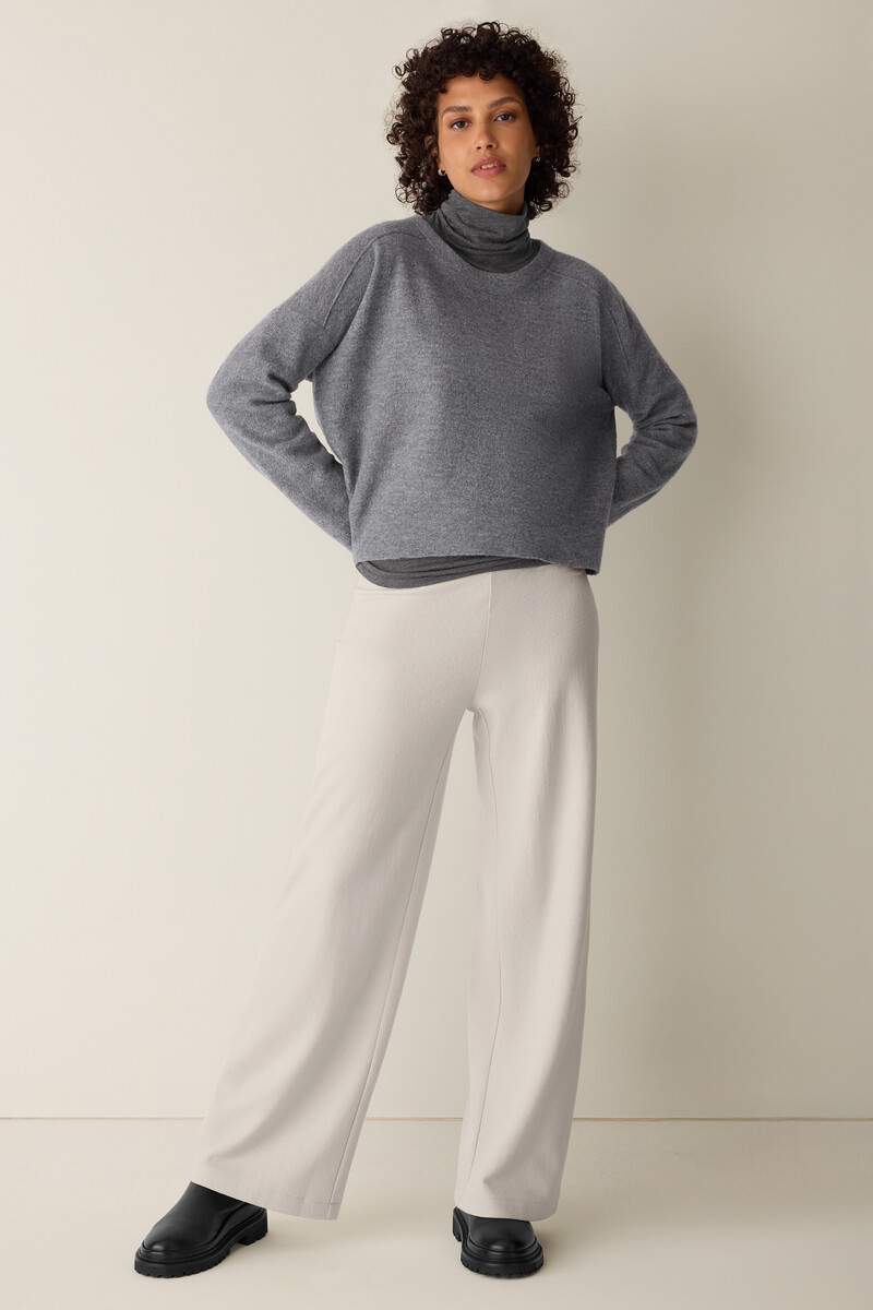 Felted Wool Jersey Wide-Leg Pant in Regenerative Wool Felted Wool Jersey Wide-Leg Pant in Regenerative Wool