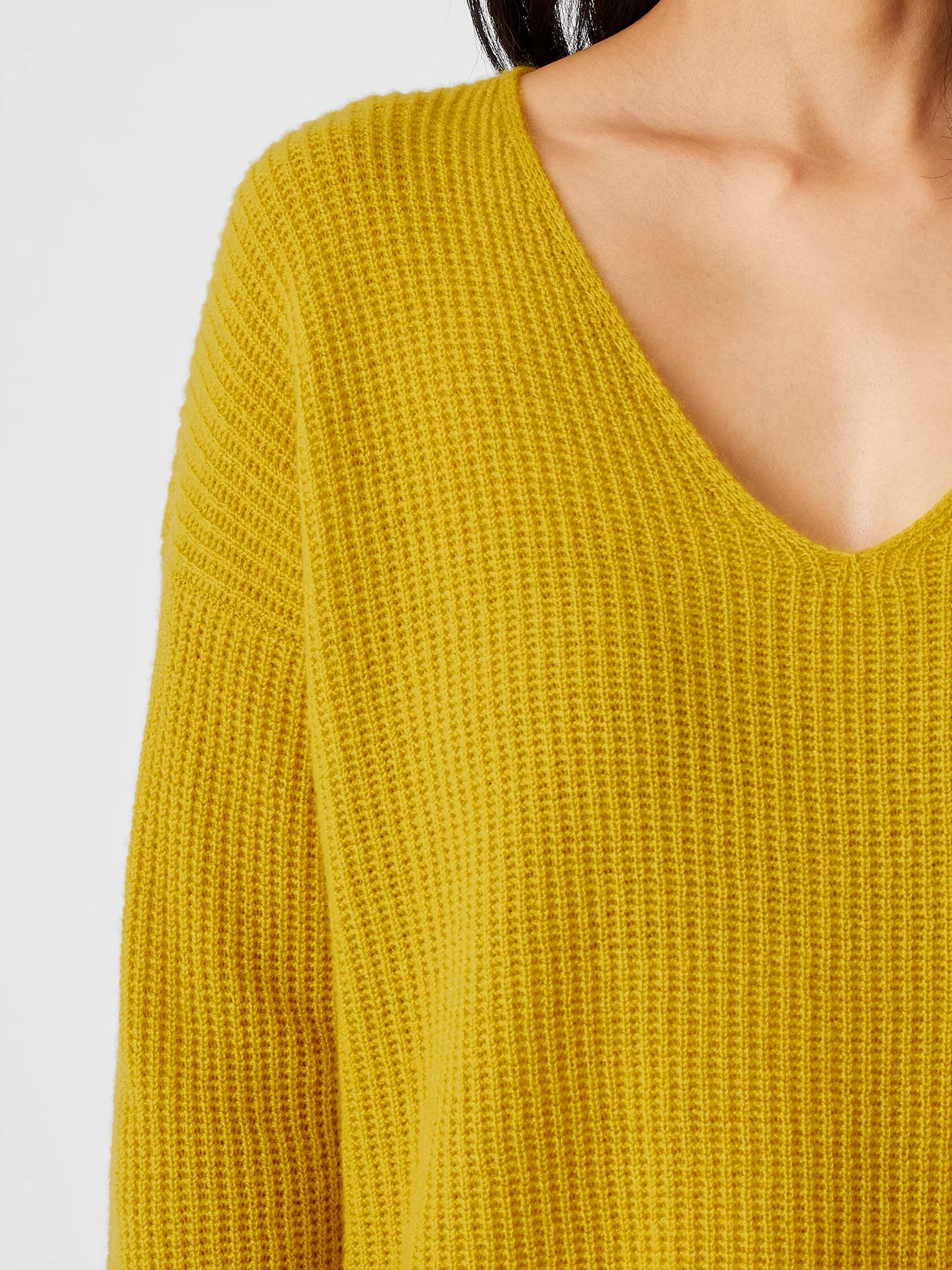 Italian Cashmere V-Neck Long Top