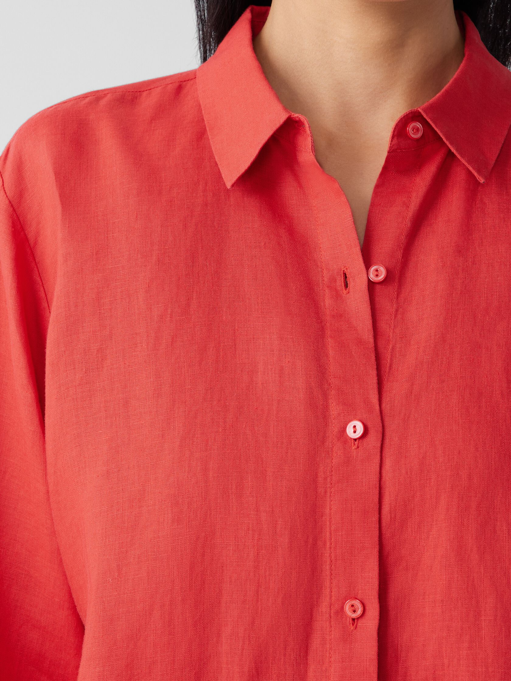 Organic Handkerchief Linen Classic Collar Shirt