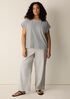 Striped Organic Cotton Slub Crew Neck Tee