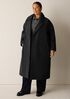 Light Cotton Nylon Drape Neck Coat