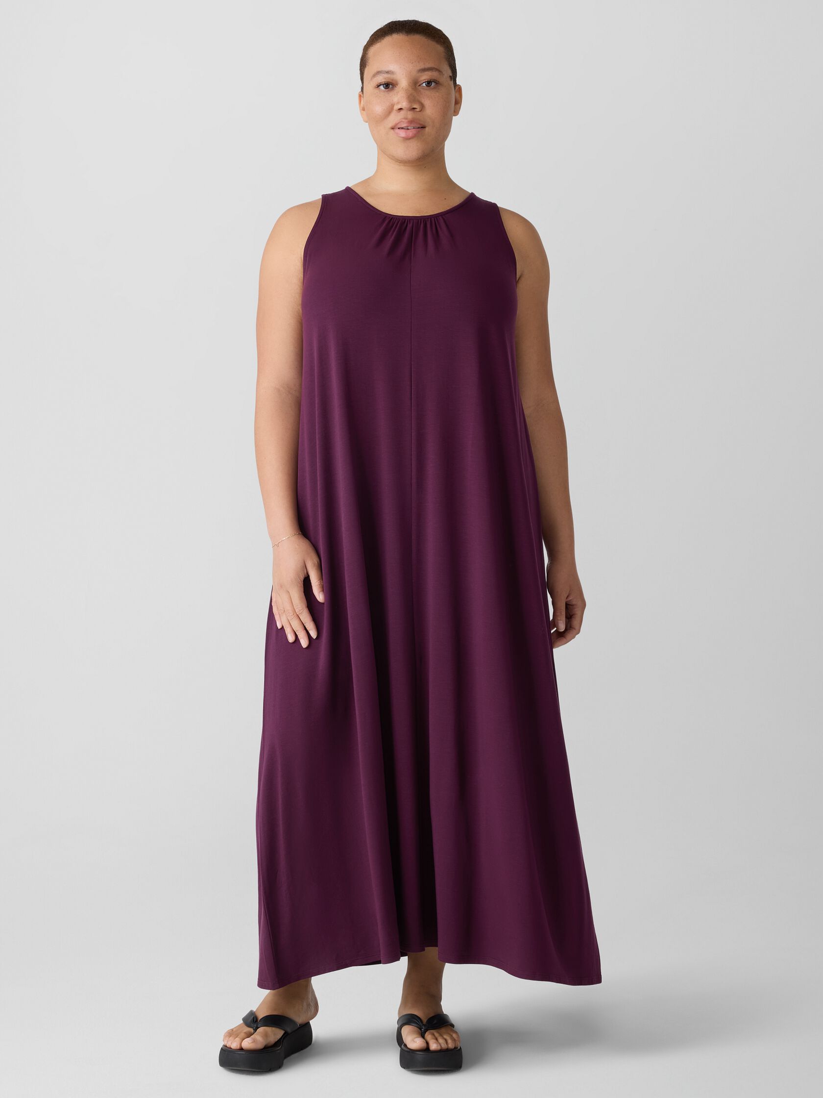 Fine Jersey Round Neck Tank Dress