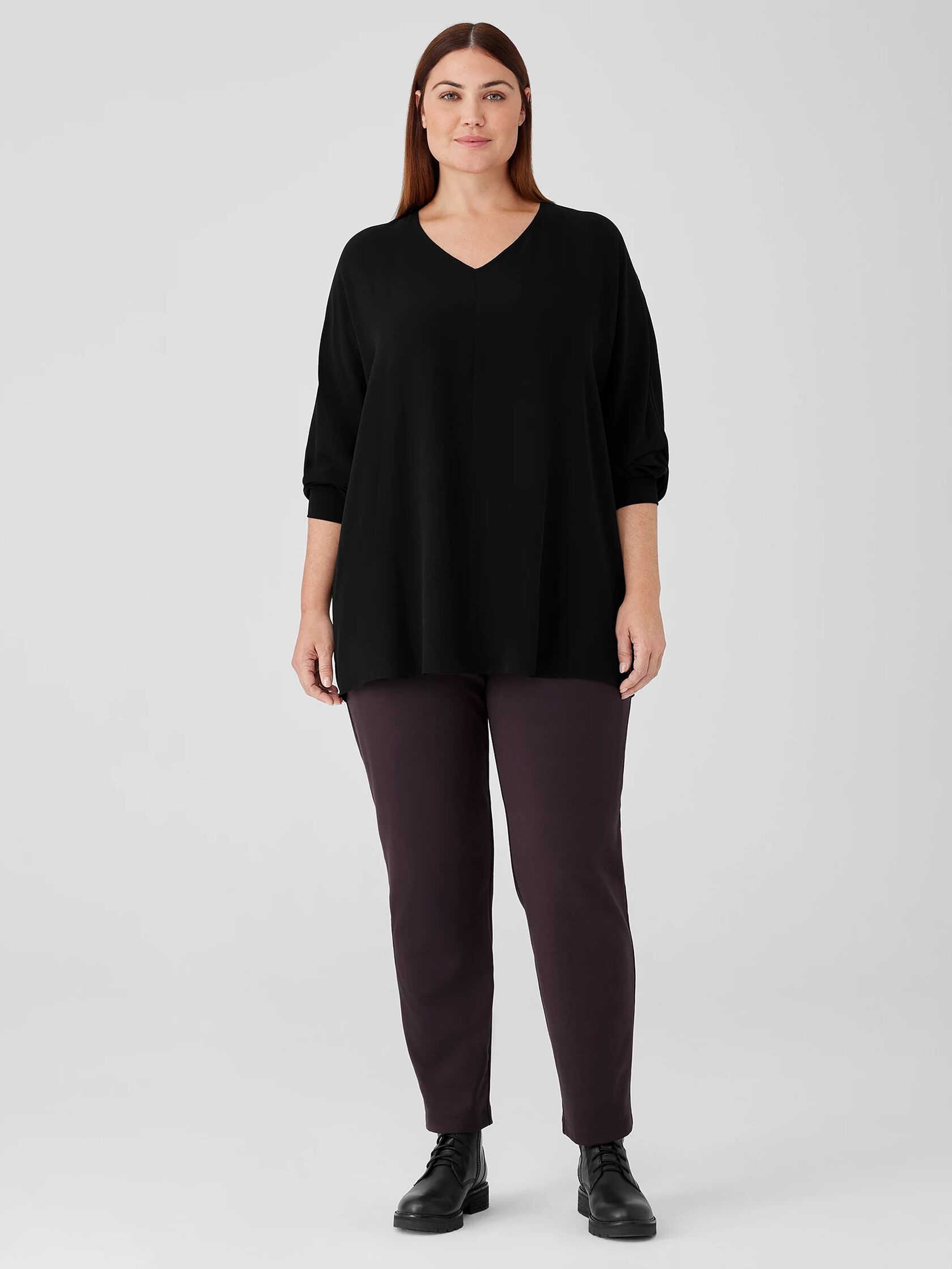 Silk Georgette Crepe Dolman Sleeve Top