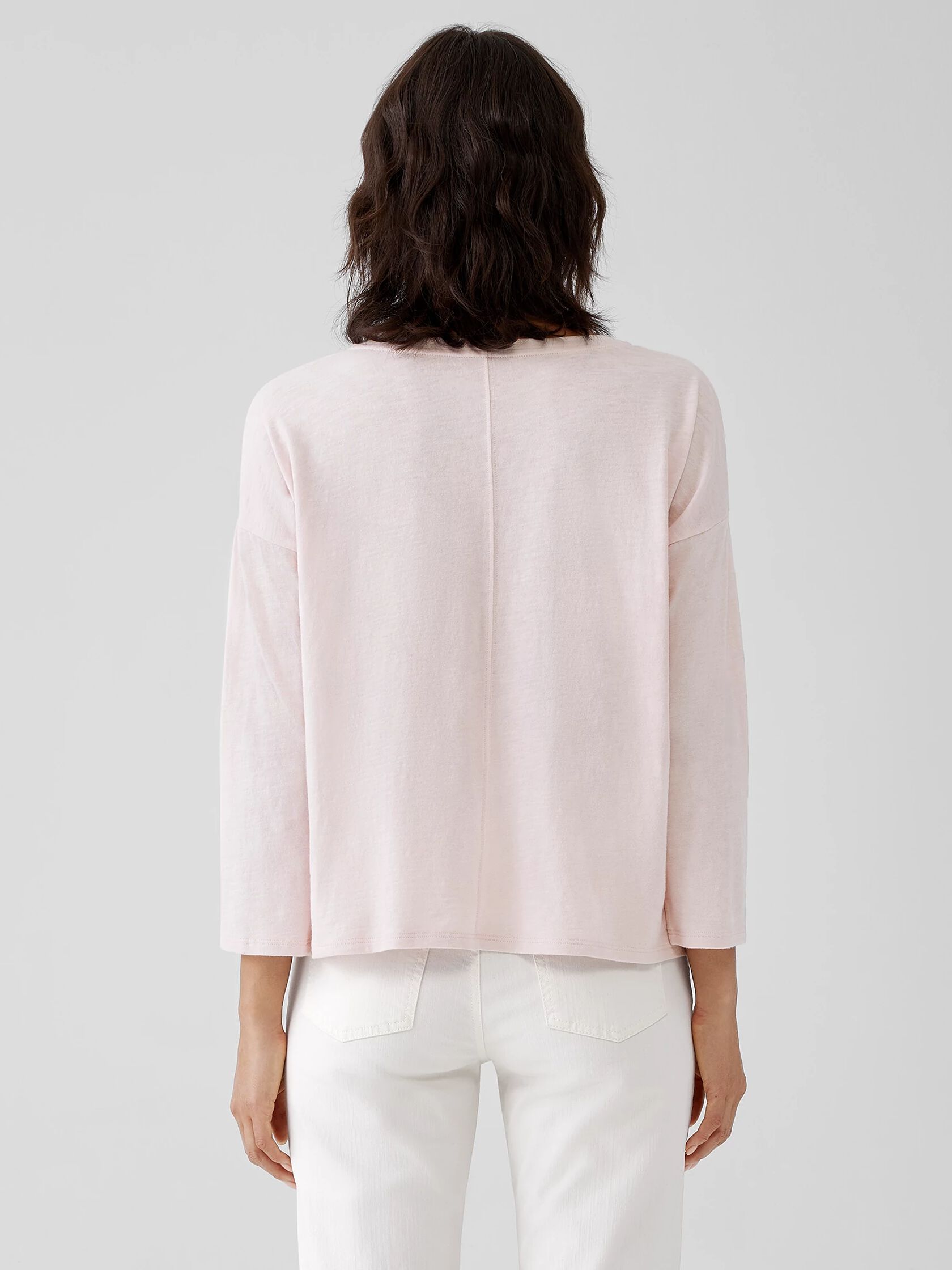 Organic Cotton Slub V-Neck Top
