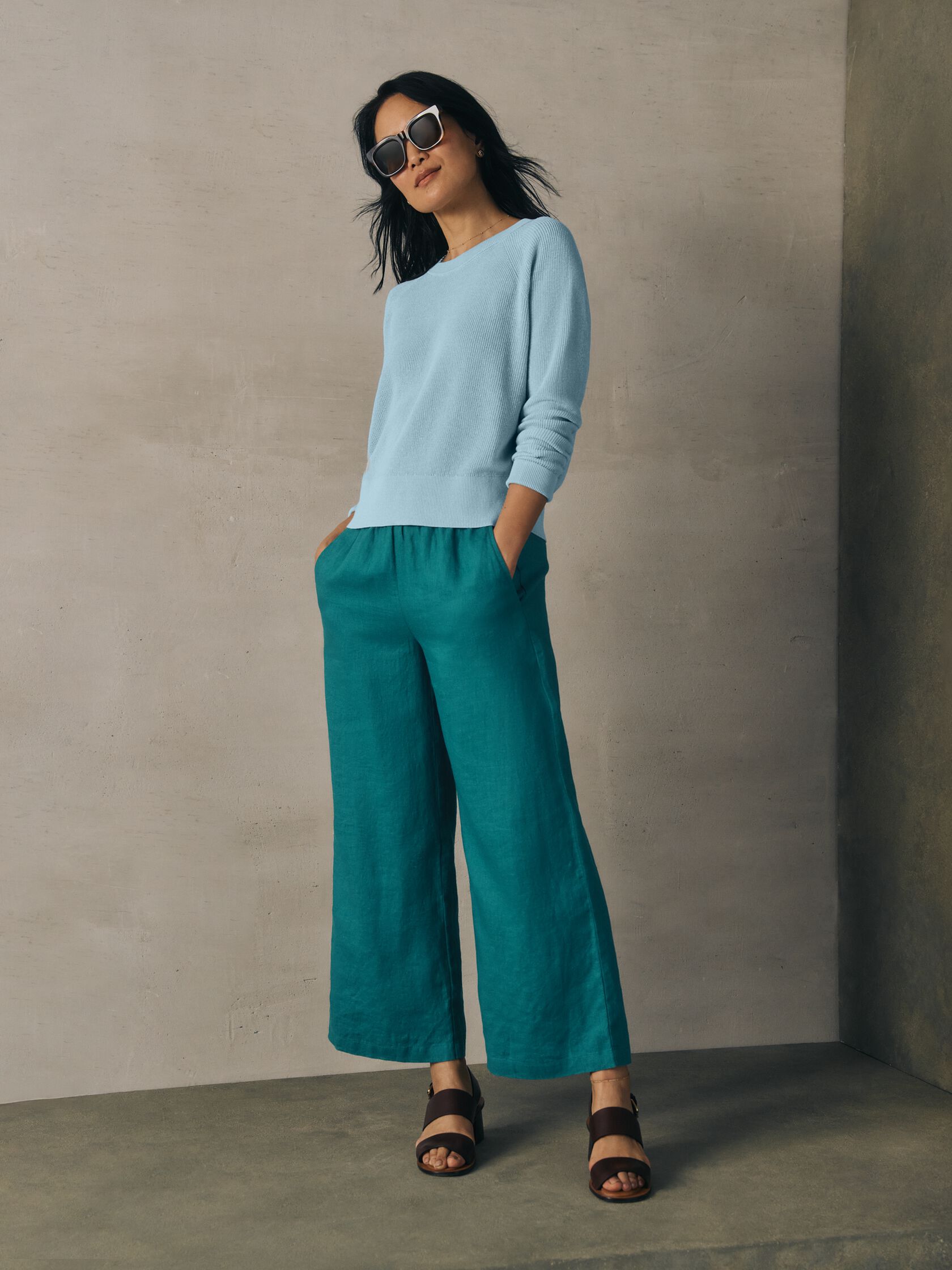 Organic Linen Wide-Leg Pant