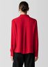 Silk Georgette Crepe Classic Collar Shirt
