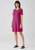 Organic Cotton Interlock Crew Neck Dress