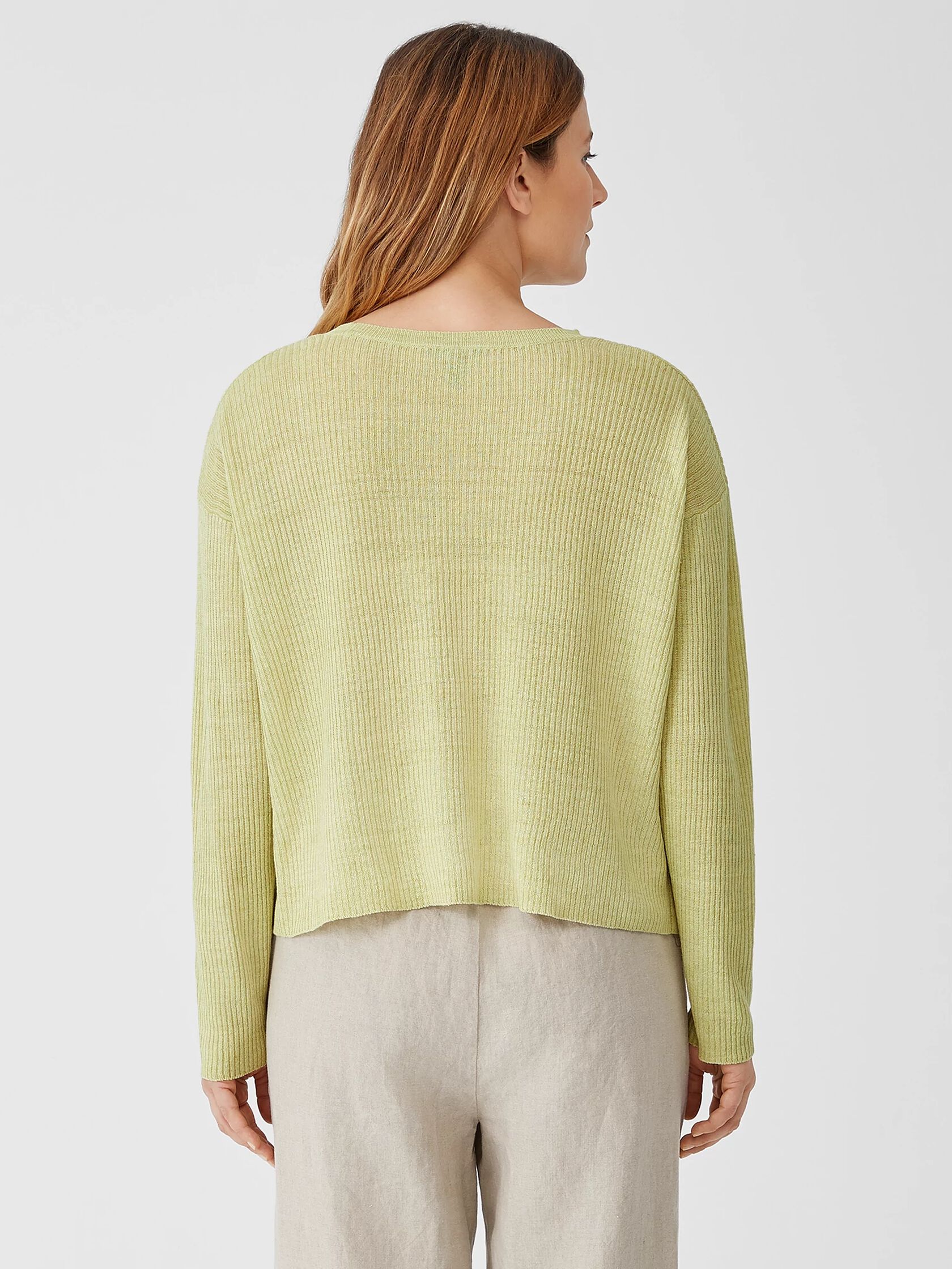 Organic Linen Delave Round Neck Top