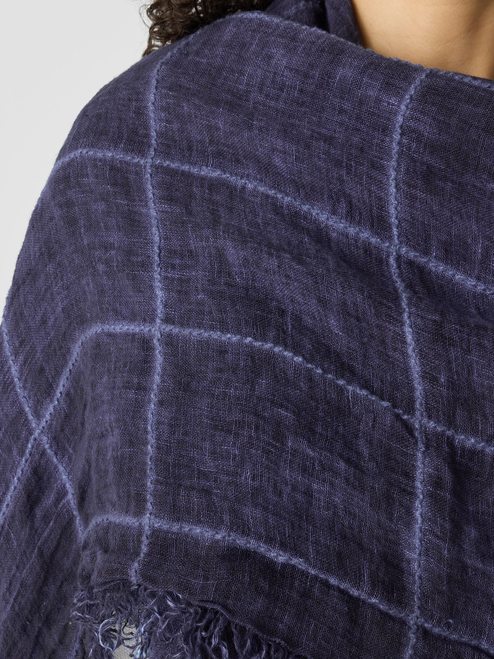 Maltinto Organic Linen Cotton Grid Scarf