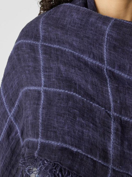 Maltinto Organic Linen Cotton Grid Scarf
