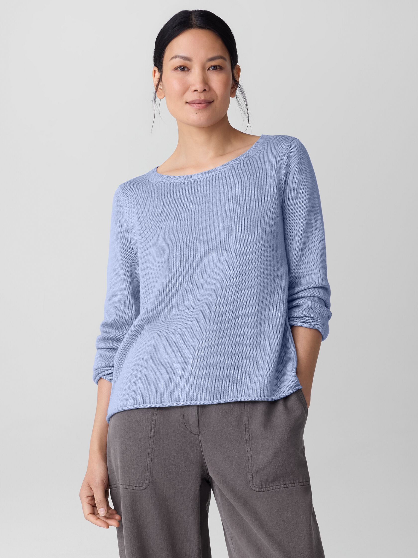 Peruvian Cotton Blend Bateau Neck Top