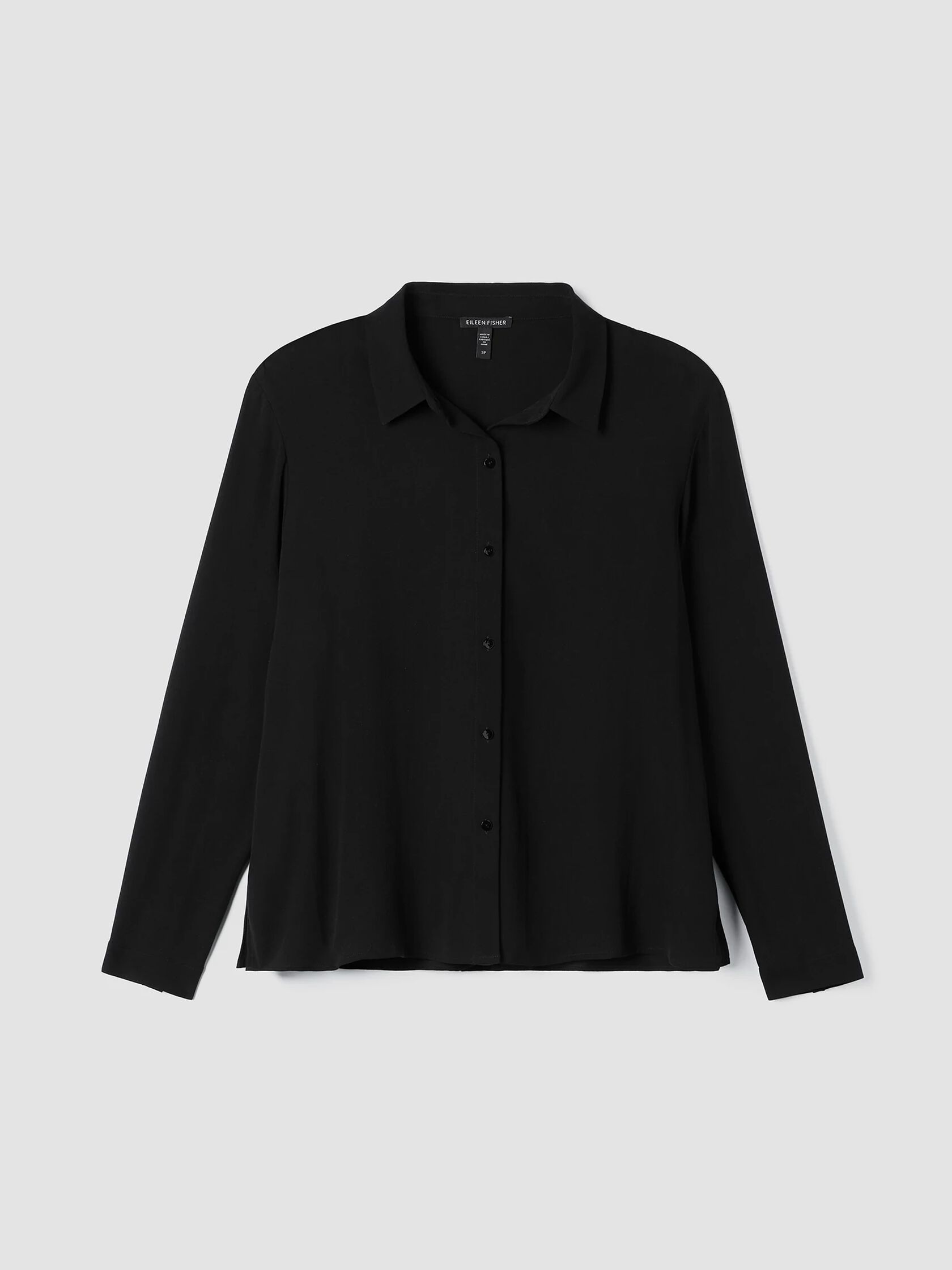 Silk Georgette Crepe Classic Collar Shirt